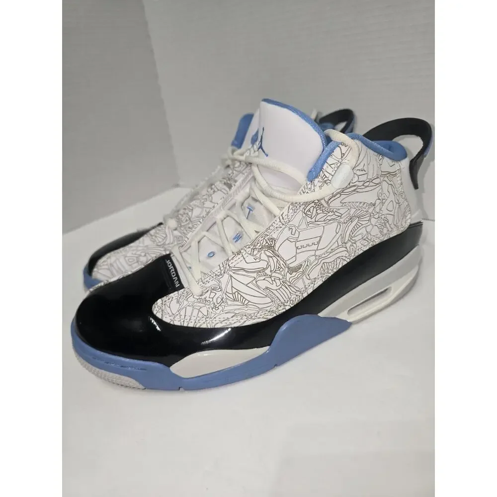 Jordan Two Trey Mid Top Lace-Up Leather Sneakers Unisex Kids US 9.5 W/B/B